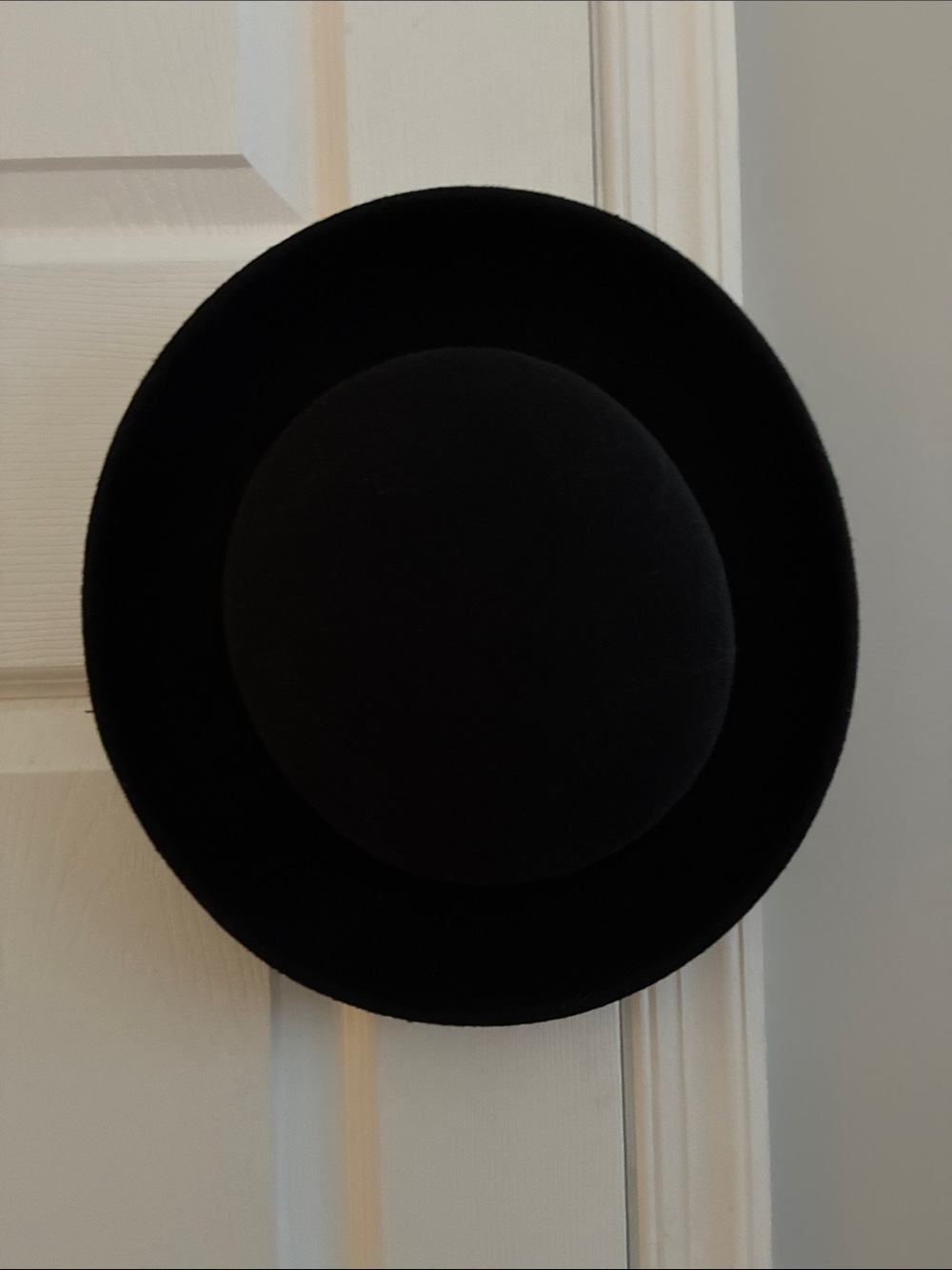 Black Wool Hat One Size